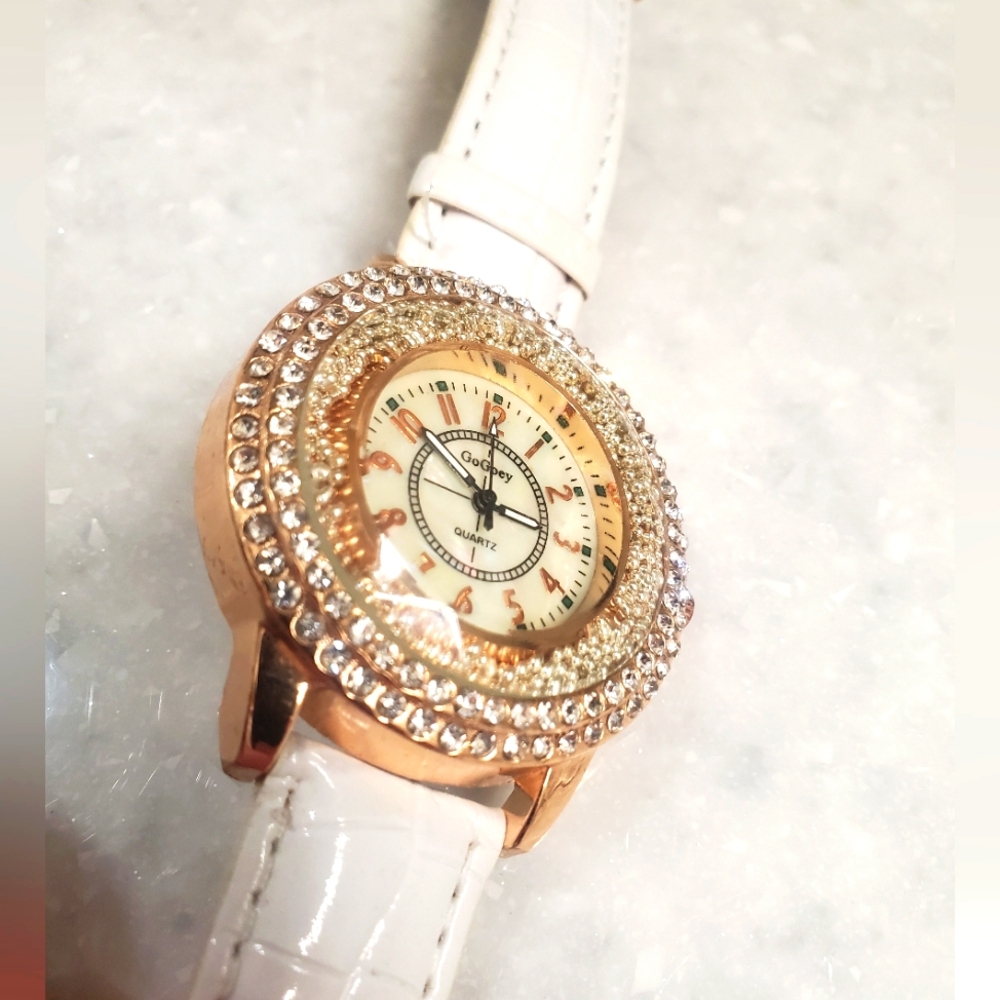 White Bling Watch